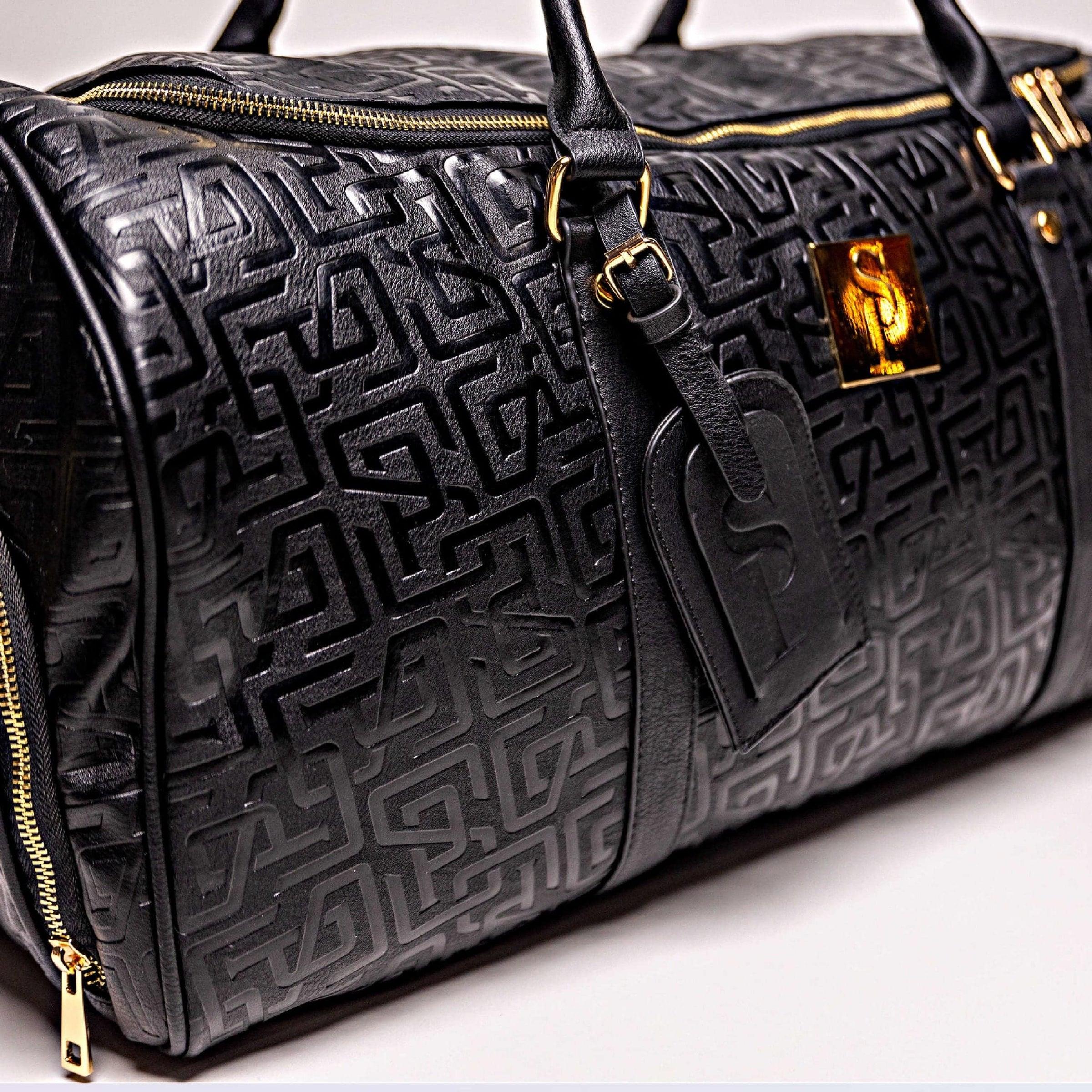 YAKKI GOODS™ Luxury Embossed Full-Grain Leather Duffle Bag | Premium Weekender Travel Bag | Handmade Carry-On Overnight Bag for Men & Women (Copy)