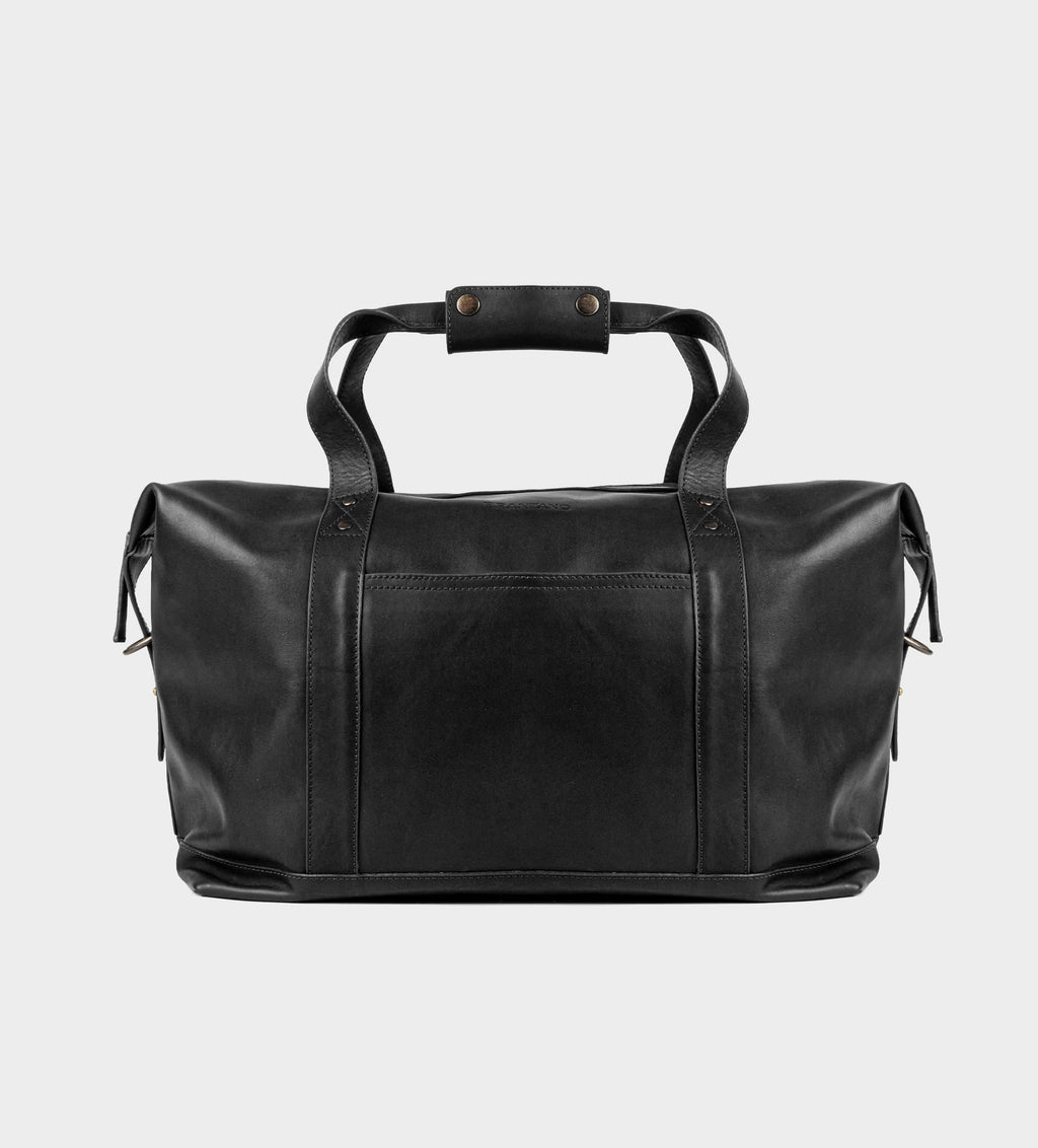 YAKKI GOODS™ Black Full-Grain Leather Duffle Bag | Luxury Weekender Travel Bag | Premium Carry-On Overnight Gym Bag for Men & Women (Copy)