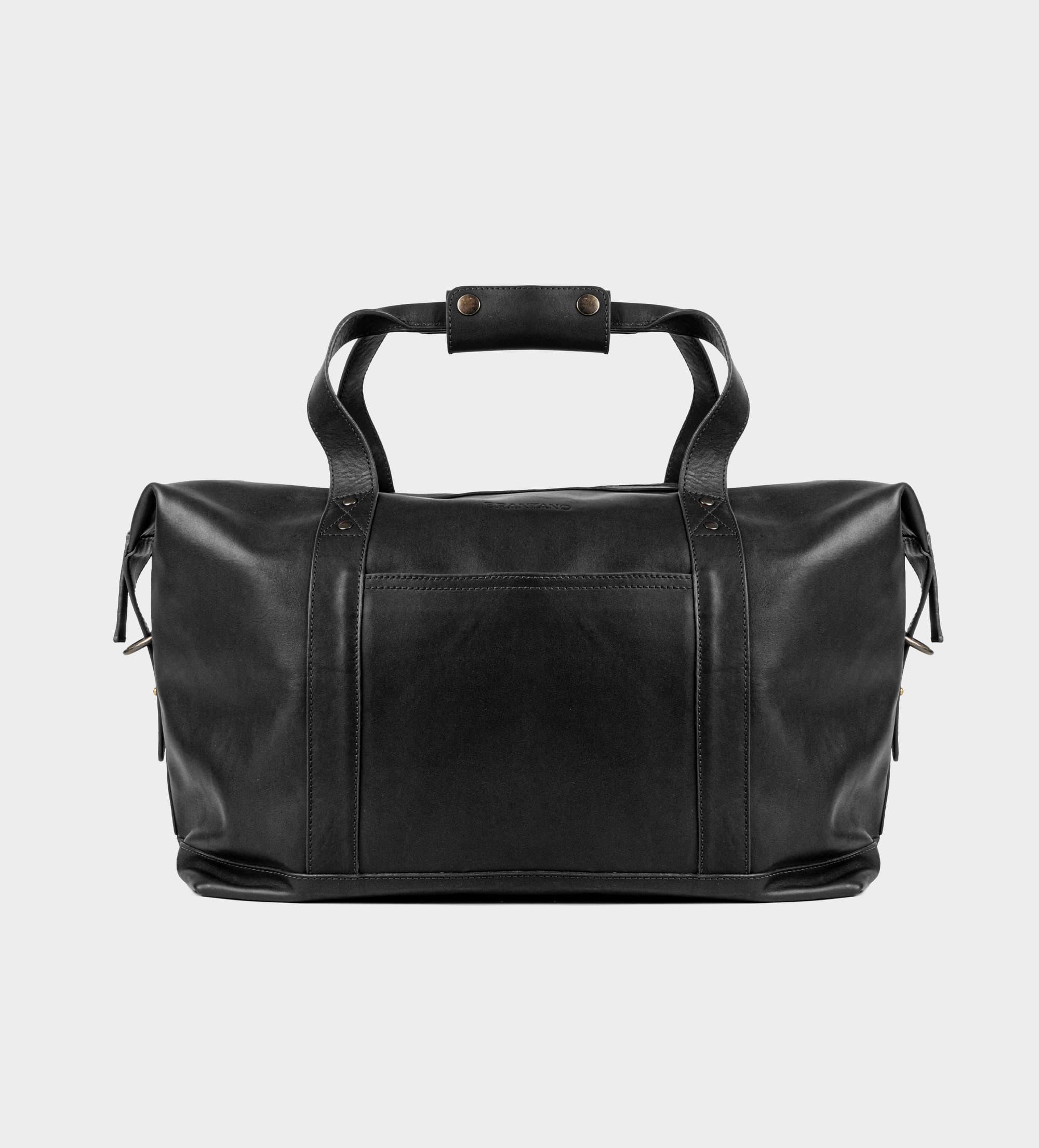 YAKKI GOODS™ Black Full-Grain Leather Duffle Bag | Luxury Weekender Travel Bag | Premium Carry-On Overnight Gym Bag for Men & Women (Copy)