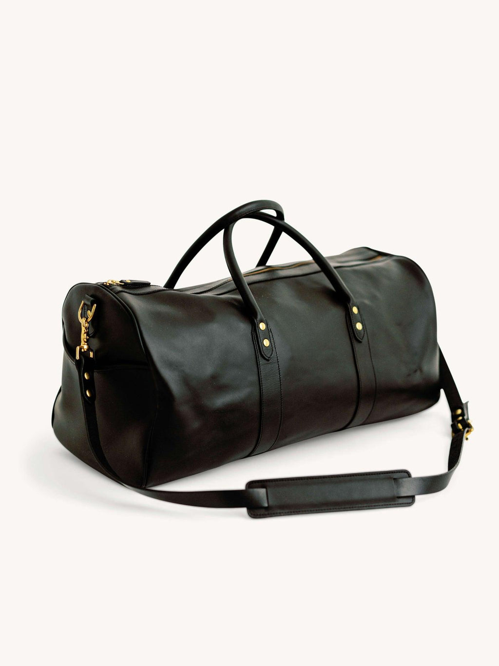 YAKKI GOODS™ Black Full-Grain Leather Duffle Bag | Luxury Weekender Travel Bag | Premium Carry-On Overnight Gym Bag for Men & Women (Copy)