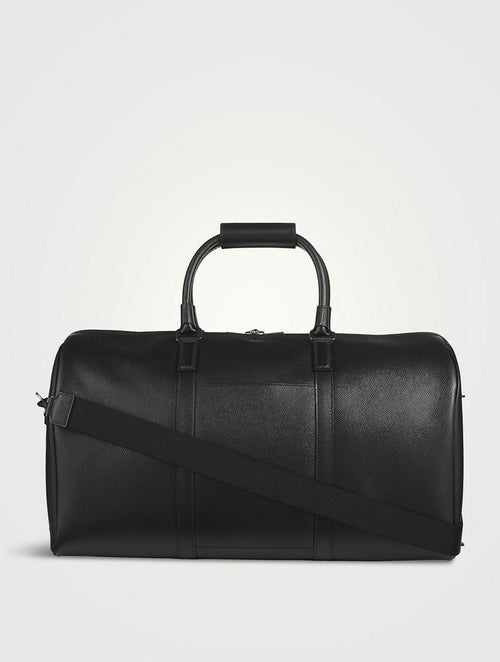 YAKKI GOODS™ Black Full-Grain Leather Duffle Bag | Luxury Weekender Travel Bag | Premium Carry-On Overnight Gym Bag for Men & Women