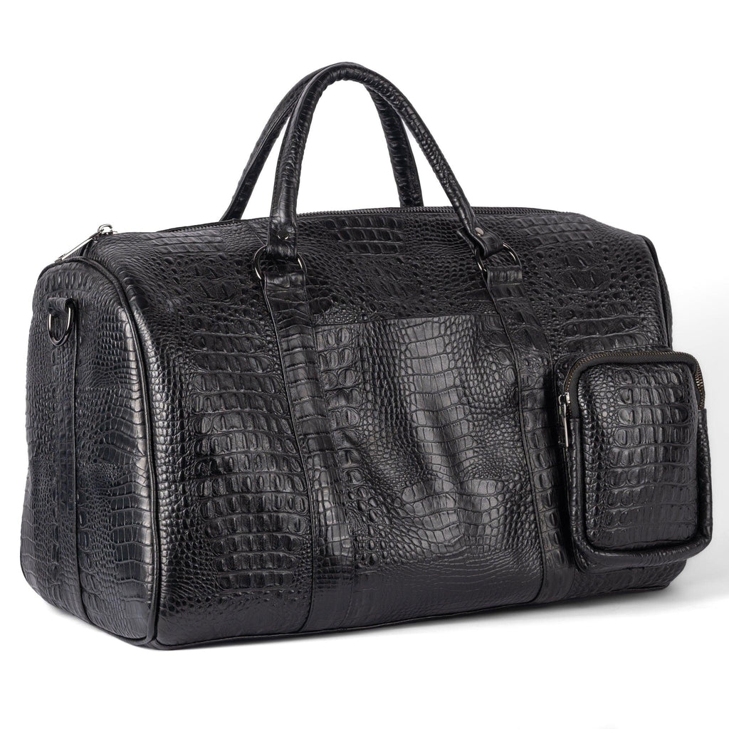 YAKKI GOODS™ Luxury Embossed Full-Grain Leather Duffle Bag | Premium Weekender Travel Bag | Handmade Carry-On Overnight Bag for Men & Women (Copy)