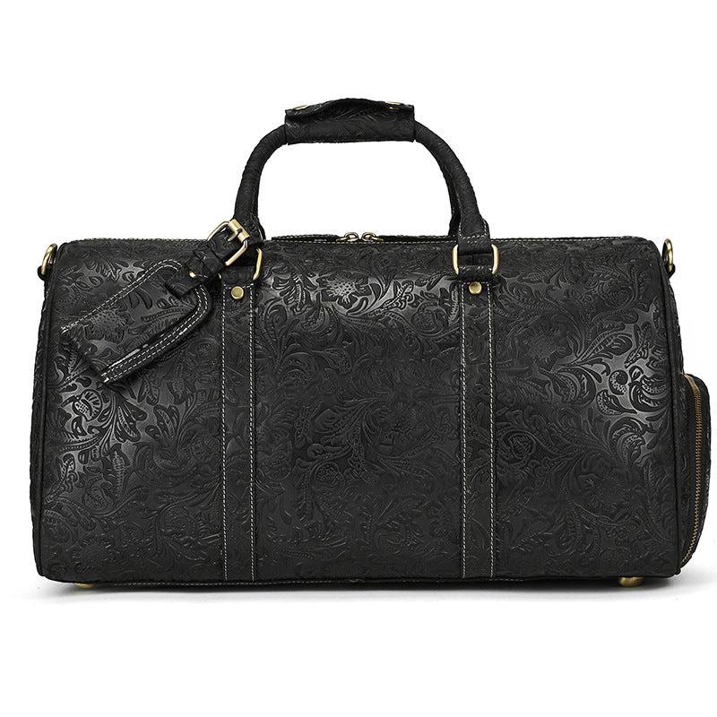 YAKKI GOODS™ Luxury Embossed Full-Grain Leather Duffle Bag | Premium Weekender Travel Bag | Handmade Carry-On Overnight Bag for Men & Women (Copy)