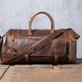 YAKKI GOODS™ Premium Full-Grain Leather Duffle Bag | Luxury Weekender Travel Bag for Men & Women | Carry-On Overnight Gym Bag